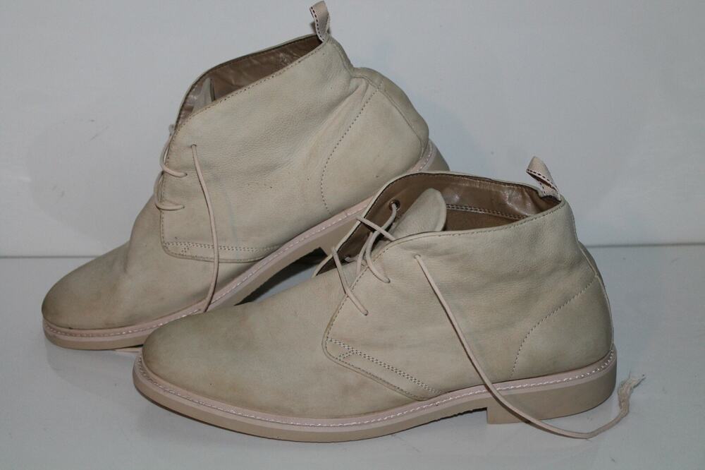 ALDO Chukka Ankle Boots Mens 12, Beige, Leather, Quiet Luxury, Preppy